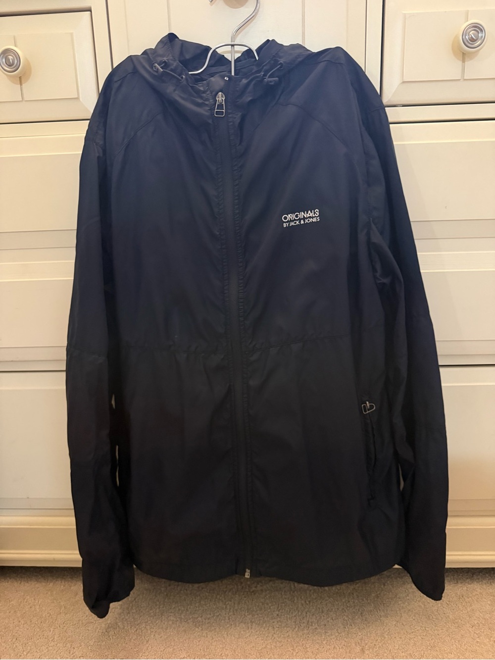 Jack & Jones Navy Blue  Hooded Windbreaker